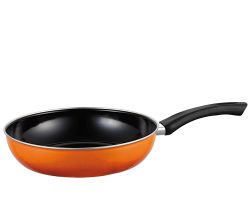 RIESS 0057-034 RIESS Emaille Pfanne Nouvelle extra stark 28 cm, CORALL / Bratpfanne