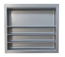 Besteckeinsatz Ordine für 60 cm Schrank, zuschneidbar (B 500-540 x T 450-490 mm), edelstahlfarbig, inkl. 2 Trennstege-Sets