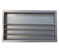 Besteckeinsatz Ordine für 90 cm Schrank, zuschneidbar (B 800-840 x T 450-490 mm), edelstahlfarbig, inkl. 3 Trennstege-Sets