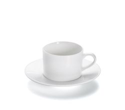 Tasse mit Untertasse rund 16 cm / Maxwell & Williams / White Basics / Round / Tasse 