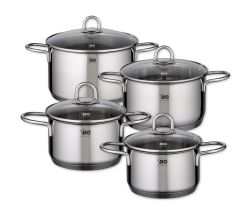 ELO Fleischtopf ACHAT aus Edelstahl 18/10 mit Glasdeckel / Kochtopf