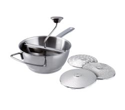 GSD Passiermaschine 40 112 aus Edelstahl mit drei Passierscheiben