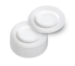 10er SET Pasta- und Spaghettiteller aus Porzellan von Holst Porzellan - Germany / Pastaplatte / Servierplatte / Porzellanplatte