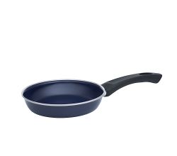 RIESS 0050-012 Omas Emaillepfanne 18 cm, KOBALTBLAU / Bratpfanne