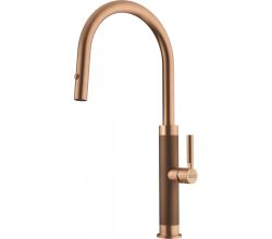FRANKE 115.0711.557 Armatur Mythos Masterpiece J-Auszugsbrause, Seitenbedienung, Hochdruck, Kupfer