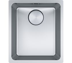 FRANKE Unterbau - Spüle 122.0658.057 MYTHOS MYX 110-34 mit Siebkorb als Handbedienung 3 1/2 Zoll, für Unterschränke ab 45 cm / Unterbauspüle / Edelstahlspüle