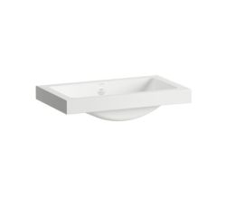 LAUFEN Waschtisch-Schale / Waschbecken CLASSICS 585x347 rechteckig weiß ohne Hahnloch mit Überlauf, H512CL30001091