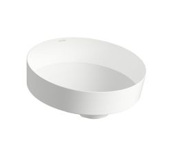 LAUFEN Waschtisch-Schale / Waschbecken TENDO 400x400 rund weiß ohne Hahnloch OHNE Überlauf, H512TE40001121