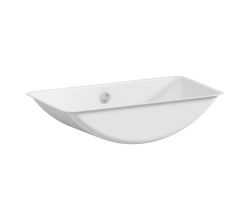 LAUFEN Einbauwaschtisch / Waschbecken CLASSICS 526x290 rechteckig weiß ohne Hahnloch mit Überlauf, H513CL20001091 / Unterbau
