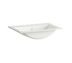 LAUFEN Einbauwaschtisch / Waschbecken CLASSICS 585x405 rechteckig weiß mit Hahnloch mit Überlauf, H517CL30001041