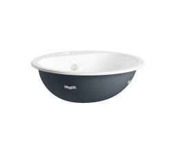 LAUFEN Einbauwaschtisch / Waschbecken CLASSICS 475x475 rund weiß mit Hahnloch mit Überlauf, H517CL50001041