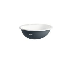 LAUFEN Einbauwaschtisch / Waschbecken CLASSICS 475x475 rund weiß mit Hahnloch OHNE Überlauf, H517CL50001111