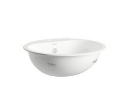 LAUFEN Einbauwaschtisch / Waschbecken CLASSICS 475x475 rund weiß mit Hahnloch mit Überlauf, H517FM30001041