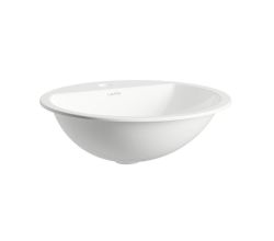 LAUFEN Einbauwaschtisch / Waschbecken FORM 450x450 rund weiß mit Hahnloch OHNE Überlauf, H517FM50001111