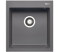 PYRAMIS Spüle ISTROS 46x50 aus Pyragranite mit Excenterbedienung / Granitspüle / Steinspüle / Ausschnitt 440 x 480 mm