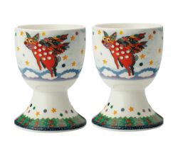 Maxwell & Williams Smile Style Eierbecher 2er-Set Pigasus, Geschenkbox, Porzellan, DX0468