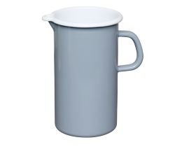 RIESS 0836-065 Emaillekrug 1,5 L, Pure Grey, H 19 cm / Emaille Krug
