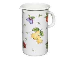 RIESS 0836-068 Emaillekrug 1,5 L, Fruit Garden, H 19 cm / Emaille Krug