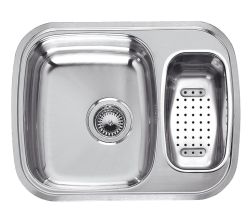 REGINOX R16725 Edelstahlspüle Queen 60 (L) KGOKG Becken links ab Schrankbreite 60 cm / Flächenbündig / Flacheinbau
