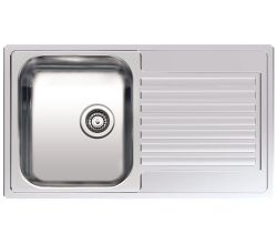 REGINOX R24065 Spüle CENTURIO L10-CC Edelstahl poliert ohne Überlauf / Clean & Care / Auflagespüle / Flächenbündig / Unterbau