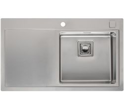 REGINOX Spüle PHOENIX 40 Right mit Armaturenbank u. Becken rechts / Ausschnittmaß 845 x 495 mm / Spüle Edelstahl