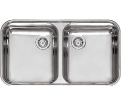REGINOX Spüle L18 (L) 35D40 KGKG-CC (304) Edelstahl poliert ohne Überlauf / Clean & Care / Doppelbecken