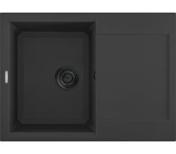 REGINOX R40317 Regi Granite Spüle BARI 5 in Nero Black ab Schrankbreite 40 cm / Auflagespüle