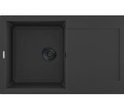 REGINOX R40324 Regi Granite Spüle BARI 10 in Nero Black ab Schrankbreite 45 cm / Auflagespüle