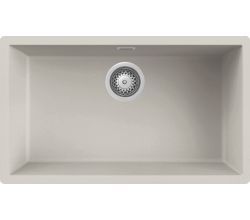 REGINOX R41024 Regi Granite Spüle VERONA 70 in Soft White ab Schrankbreite 80 cm / Auflagespüle / Unterbau
