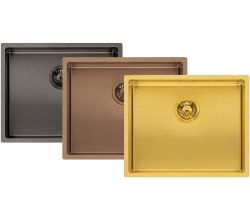 REGINOX Spüle MIAMI 50 x 40 mit Handbetätigung / PVD-Beschichtung / Spülbecken