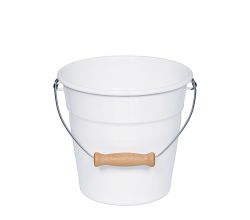 RIESS 0597-033 Minieimer 16 cm, Emaille, CLASSIC WEISS / Abfalleimer