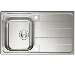 Spüle RIVA 2 mit Drehexcenterbedienung / Edelstahlspüle / CONTURA / Ausschnitt 835 x 475 mm