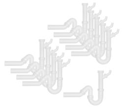 10er SET Universal-Röhren-Geruchsverschluss 1 1/2 " mit einem Geräteanschluss und 40 mm Abgang / Ablaufverbindung / Sifon / Abfluss / Geruchsverschluss / Traps