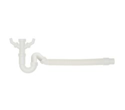 Siphon 1 1/2 Zoll mit Schnappverschluss, Geräteanschlüssen und flexiblem Rohr / Ablaufverbindung / Sifon / Abfluss / Geruchsverschluss / Traps