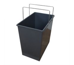 Ersatzeimer 24 L mit zwei Metallbügeln grau für TANDEM 2-fach Abfallsorter / Hailo TA Swing 30.2/31 / Eimer / Mülleimer / Abfalleimer / Einsatz