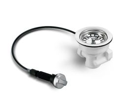 Universal Siebkorb-Excenterventil 114 mm mit Drehexcenter für Spülen mit einem Becken / Ablaufgarnitur / Abfluss / Ersatzteil Spüle