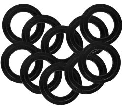 10er SET Universal-Lippendichtung 43 mm Durchmesser für Stopfenventil und Siebkörbchen / Ersatzteil / Dichtungsring / Dichtung / Ventildichtung