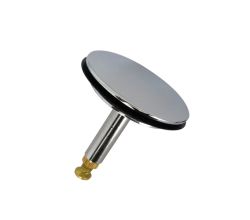 Ventilstopfen 43,8 mm Durchmesser aus verchromten Messing mit verstellbarer Hubstange / Ersatzteil / Dichtungsring / Stopfen / Ventilkegel