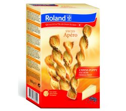 Roland Swiss Apéro Käse-Mohn 100 g / Gebäckstangen