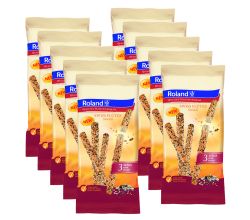 10er SET Roland Swiss Flûtes Stöckli 3-Korn 125 g / Dreikorn Gebäckstangen / Flutes