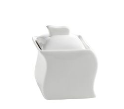 Zuckerdose MOTION 260 ml / Mawell & Williams / White Basics / Porzellandose / Zuckerbecher