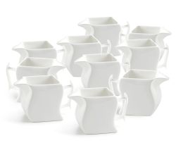 10er SET Sahnekännchen 300 ml MOTION / Mawell & Williams / White Basics / Porzellankännchen / Milchkännchen