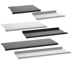Aluments Quader-Rack Boden in NEUSILBER oder SCHWARZ / Regalsystem / Modulregal