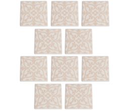 10er SET Medina Untersetzer Agadir, Keramik/Kork, 9,5 x 9,5 x 0,75 cm, DU0013