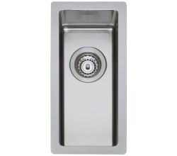 CORNO PF1 Edelstahl Spüle ab 30 cm Schrankbreite / Einbauspüle Einzelbecken / Ausschnittmaß ca. 210 x 430 mm