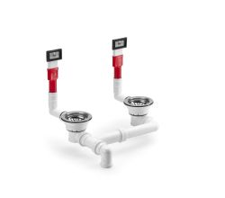 3,5 Zoll Ab- und Überlaufgarnitur passend für CORNO PF11, CORNO PR11 und CORNO U11 Edelstahl Spülen