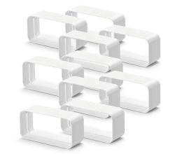 10er SET MF-RVB Rohrverbinder für Flachkanalrohre Compair flow (System Ø 125)