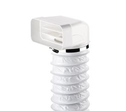 MF-URX 125 Umlenkstück 90° mit Flexschlauch und Luftleitkörpern / Compair flow (System Ø 125)