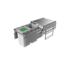 NABER Abfallsorter 20 (2x10) Liter COX® BASE 360 S/400-2 ab 40 cm Schrankbreite
