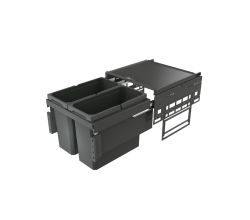 NABER 8013301 Abfallsammler 32 (2x16) Liter Cox® Base 360 S/450-2 anthrazit, H 360 mm